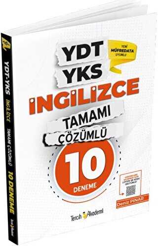 Tercih Akademi Yayınları YDT YKS İngilizce Tamamı Çözümlü 10 Deneme