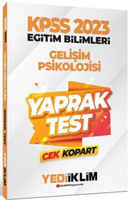 Yediiklim Yayınları 2023 KPSS Eğitim Bilimleri Gelişim Psikolojisi Çek Kopart Yaprak Test - 1
