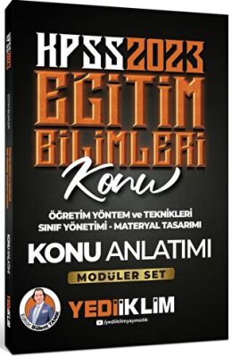 Yediiklim Yayınları 2023 KPSS Eğitim Bilimleri Öğretim Yöntem ve Teknikleri - Sınıf Yönetimi - Materyal Tasarımı Konu Anlatımı Modüler Set İçerisindeki - 1
