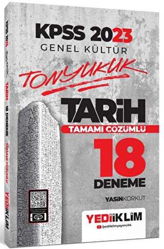 Yediiklim Yayınları 2023 KPSS Genel Kültür Tonyukuk Tarih Tamamı Çözümlü 18 Deneme