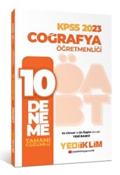 2023 ÖABT Coğrafya Öğretmenliği Tamamı Çözümlü 10 Deneme - Yediiklim Yayınları