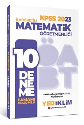 Yediiklim Yayınları 2023 ÖABT İlköğretim Matematik Öğretmenliği Tamamı Çözümlü 10 Deneme - 1