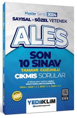 Yediiklim Yayınları 2024 ALES Sayısal - Sözel Yetenek Son 10 Sınav Tamamı Çözümlü Çıkmış Sorular - 1