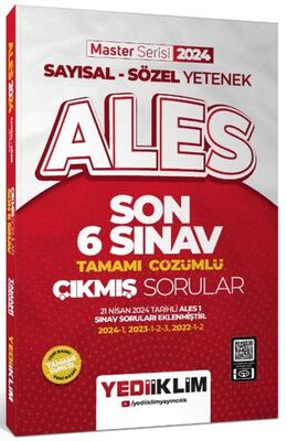 Yediiklim Yayınları 2024 ALES Sayısal - Sözel Yetenek Son 6 Sınav Tamamı Çözümlü Çıkmış Sorular - 1