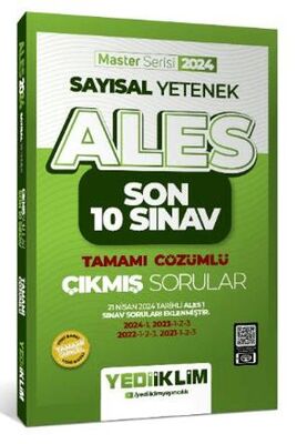 Yediiklim Yayınları 2024 ALES Sayısal Yetenek Son 10 Sınav Tamamı Çözümlü Çıkmış Sorular - 1