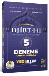 Yediiklim Yayınları 2024 DHBT- 1-2 Din Hizmetleri Alan Bilgisi Testi Tamamı Çözümlü 5 Deneme - Yediiklim Yayınları