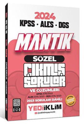 Yediiklim Yayınları 2024 KPSS ALES DGS Sözel Mantık Tamamı Çözümlü Çıkmış Sorular - 1