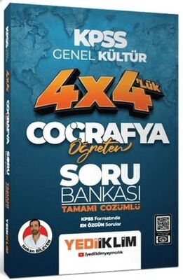 Yediiklim Yayınları 2024 KPSS Coğrafya Öğreten 4*4 Tamamı Çözümlü Soru Bankası - 1