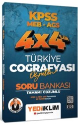 Yediiklim Yayınları 2025 KPSS MEB AGS 4X4 Öğreten Türkiye Coğrafyası Tamamı Çözümlü Soru Bankası - Yediiklim Yayınları