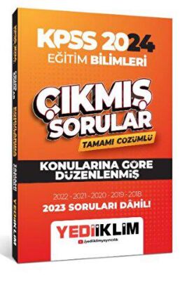Yediiklim Yayınları 2024 KPSS Eğitim Bilimleri Konularına Göre Tamamı Çözümlü Çıkmış Sorular - 1