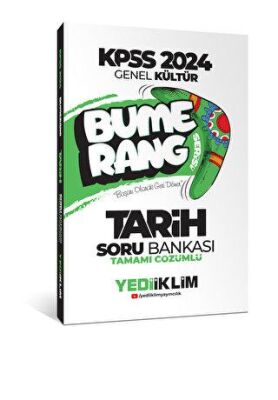 Yediiklim Yayınları 2024 KPSS Genel Kültür Bumerang Tarih Tamamı Çözümlü Soru Bankası - 2