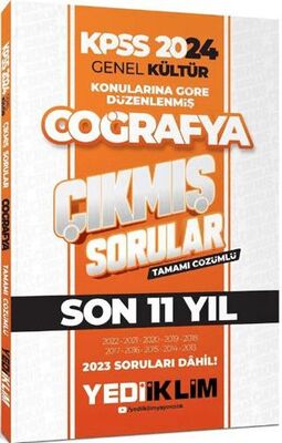 Yediiklim Yayınları 2024 KPSS Genel Kültür Lisans Coğrafya Konularına Göre Tamamı Çözümlü Çıkmış Sorular - 1