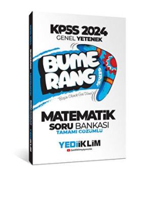 Yediiklim Yayınları 2024 KPSS Genel Yetenek Bumerang Matematik Tamamı Çözümlü Soru Bankası - 1