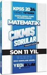 Yediiklim Yayınları 2024 KPSS Genel Yetenek Lisans Matematik Konularına Göre Tamamı Çözümlü Çıkmış Sorular - Yediiklim Yayınları