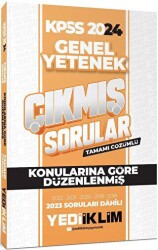 Yediiklim Yayınları 2024 KPSS Lisans Genel Yetenek Konularına Göre Tamamı Çözümlü Çıkmış Sorular - Yediiklim Yayınları
