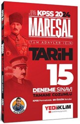 Yediiklim Yayınları KPSS Mareşal Genel Kültür Tarih Tüm Adaylar İçin Tamamı Çözümlü 15 Deneme Sınavı - Yediiklim Yayınları