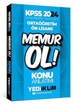 Yediiklim Yayınları 2024 KPSS Ortaöğretim - Önlisans Memur Ol Konu Anlatımı 5 Ders Tek Kitap - 1