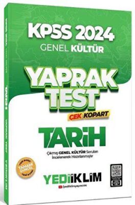 Yediiklim Yayınları 2024 KPSS Tarih Yaprak Test Çek Kopart - 2