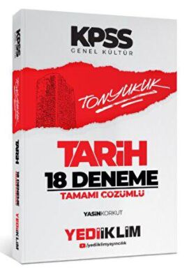 Yediiklim Yayınları 2024 KPSS Tonyukuk Tarih Tamamı Çözümlü 18 Deneme - 1