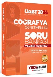 2024 ÖABT Coğrafya Öğretmenliği Tamamı Çözümlü Soru Bankası - Yediiklim Yayınları