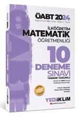 2024 ÖABT İlköğretim Matematik Öğretmenliği Tamamı Çözümlü 10 Deneme Sınavı - Yediiklim Yayınları