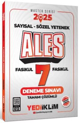 Yediiklim Yayınları 2025 ALES Sayısal Sözel Yetenek Tamamı Çözümlü 7 Fasikül Deneme Sınavı - 1