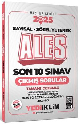 Yediiklim Yayınları 2025 ALES Sayısal Sözel Yetenek Tamamı Çözümlü Son 10 Sınav Çıkmış Sorular 28.07.2024 Tarihli ALES-2 Ekli - 1