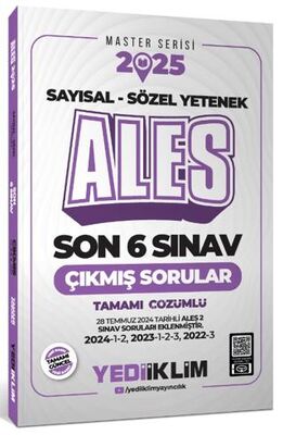 Yediiklim Yayınları 2025 ALES Sayısal Sözel Yetenek Tamamı Çözümlü Son 6 Sınav Çıkmış Sorular 28.07.2024 Tarihli ALES-2 Ekli - 1