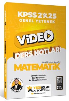 Yediiklim Yayınları 2025 Atölye Serisi Genel Yetenek Matematik Video Ders Notları - 1