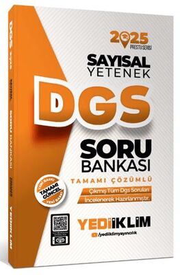 Yediiklim Yayınları 2025 DGS Sayısal Yetenek Tamamı Çözümlü Soru Bankası - 1