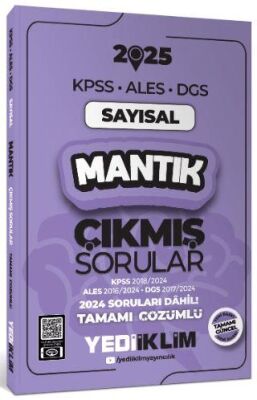 Yediiklim Yayınları 2025 KPSS ALES DGS Sayısal Mantık Çıkmış Sorular ve Çözümleri - 1