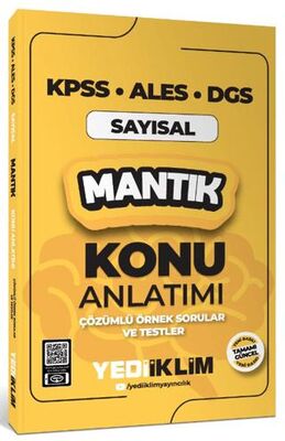 Yediiklim Yayınları 2025 KPSS ALES DGS Sayısal Mantık Konu Anlatımı - 1