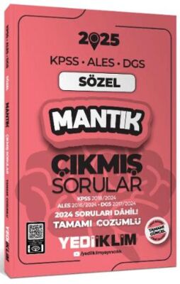 Yediiklim Yayınları 2025 KPSS ALES DGS Sözel Mantık Çıkmış Sorular ve Çözümleri - 1