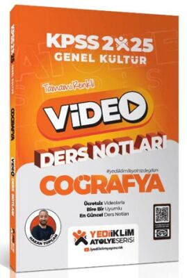 Yediiklim Yayınları 2025 KPSS Atölye Genel Kültür Coğrafya Video Ders Notları - 1