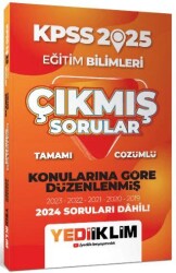 Yediiklim Yayınları 2025 KPSS Eğitim Bilimleri Konularına Göre Düzenlenmiş Tamamı Çözümlü Çıkmış Sorular - Yediiklim Yayınları