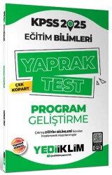 Yediiklim Yayınları 2025 KPSS Eğitim Bilimleri Program Geliştirme Çek Kopart Yaprak Test - Yediiklim Yayınları