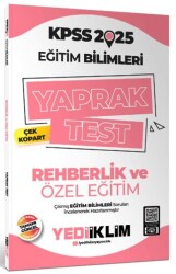 Yediiklim Yayınları 2025 KPSS Eğitim Bilimleri Rehberlik ve Özel Eğitim Çek Kopart Yaprak Test - Yediiklim Yayınları