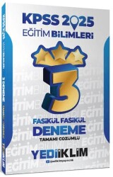 Yediiklim Yayınları 2025 KPSS Eğitim Bilimleri Tamamı Çözümlü Fasikül Fasikül 3 Yıldız Deneme - Yediiklim Yayınları