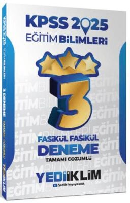 Yediiklim Yayınları 2025 KPSS Eğitim Bilimleri Tamamı Çözümlü Fasikül Fasikül 3 Yıldız Deneme - 1
