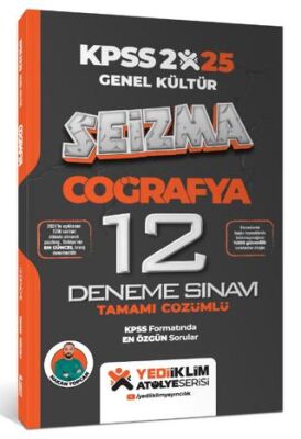 Yediiklim Yayınları 2025 KPSS Genel Kültür Atölye Serisi Coğrafya Seizma Tamamı Çözümlü 12 Deneme Sınavı - 1