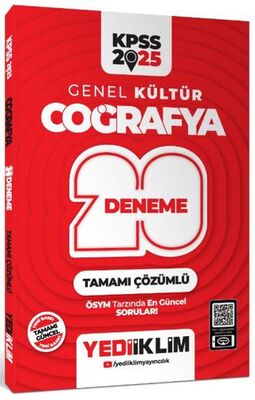 Yediiklim Yayınları 2025 KPSS Genel Kültür Coğrafya Tamamı Çözümlü 20 Deneme - 1