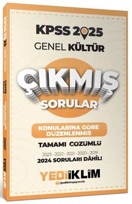 Yediiklim Yayınları 2025 KPSS Genel Kültür Konularına Göre Düzenlenmiş Tamamı Çözümlü Çıkmış Sorular - 1