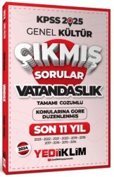 Yediiklim Yayınları 2025 KPSS Genel Kültür Lisans Vatandaşlık Konularına Göre Tamamı Çözümlü Son 11 Yıl Çıkmış Sorular - Yediiklim Yayınları