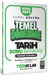Yediiklim Yayınları 2025 KPSS Genel Kültür Tarih Temel Öğrenme Tamamı Çözümlü Soru Bankası - Yediiklim Yayınları