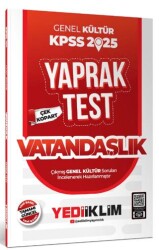 Yediiklim Yayınları 2025 KPSS Genel Kültür Vatandaşlık Çek Kopart Yaprak Test - Yediiklim Yayınları