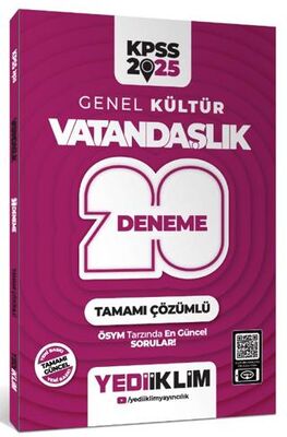 Yediiklim Yayınları 2025 KPSS Genel Kültür Vatandaşlık Tamamı Çözümlü 20 Deneme - 1