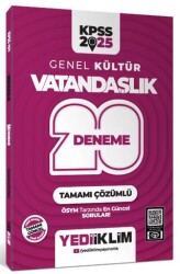 Yediiklim Yayınları 2025 KPSS Genel Kültür Vatandaşlık Tamamı Çözümlü 20 Deneme - Yediiklim Yayınları
