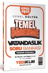 Yediiklim Yayınları 2025 KPSS Genel Kültür Vatandaşlık Temel Öğrenme Tamamı Çözümlü Soru Bankası - Yediiklim Yayınları