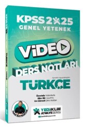 Yediiklim Yayınları 2025 KPSS Genel Yetenek Atölye Serisi Türkçe Video Ders Notları - Yediiklim Yayınları