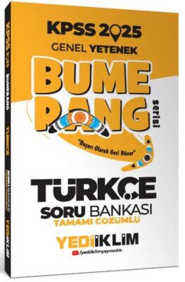 Yediiklim Yayınları 2025 KPSS Genel Yetenek Bumerang Türkçe Tamamı Çözümlü Soru Bankası - 1